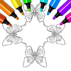 Butterfly Coloring Pages Kids gameplay preview